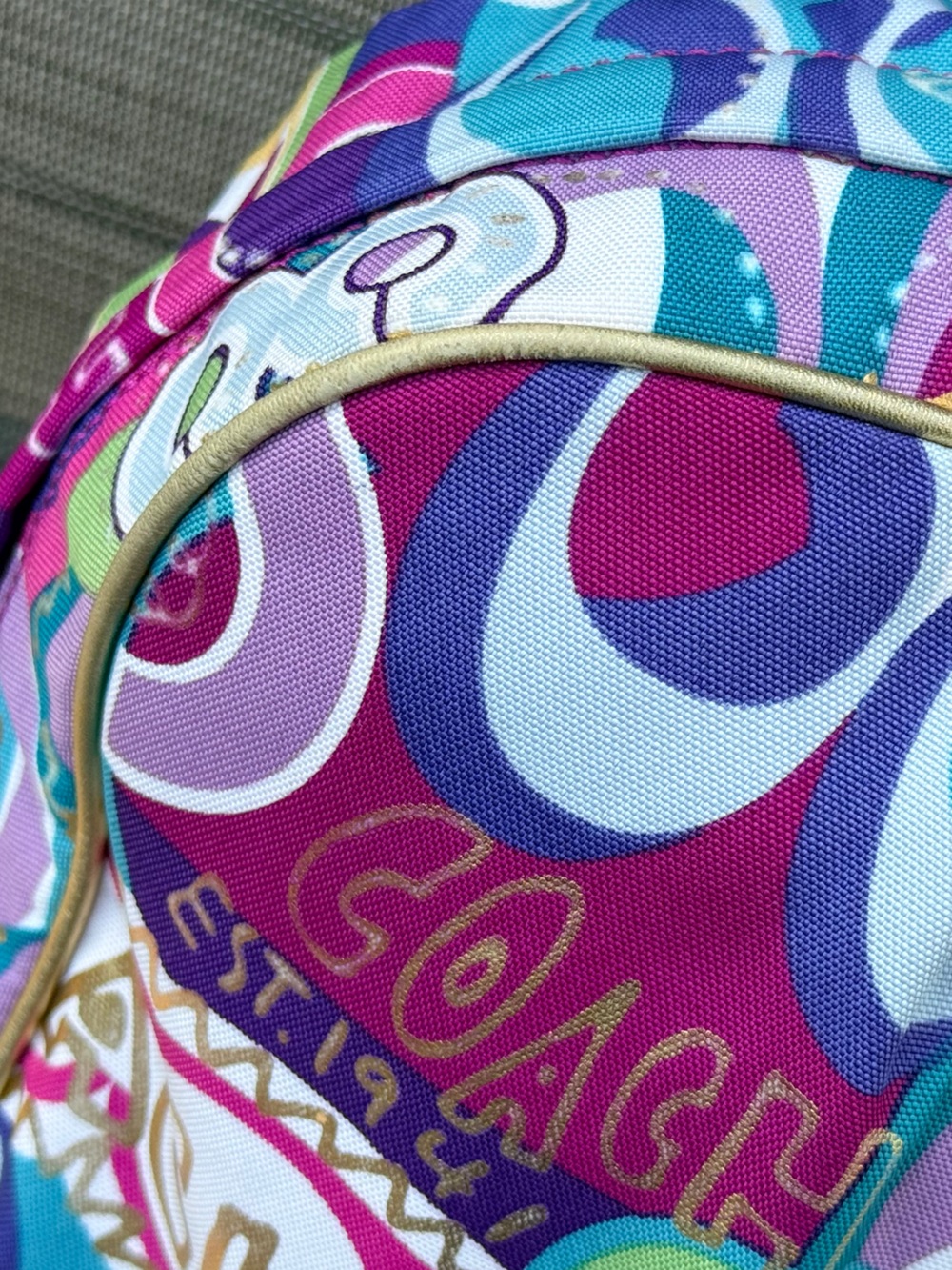 Coach Poppy Pop-C Limited Edition Graffiti Backpack - Picture 10 of 12